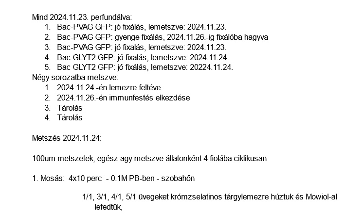 A jegyzőkönyv egy részlete.